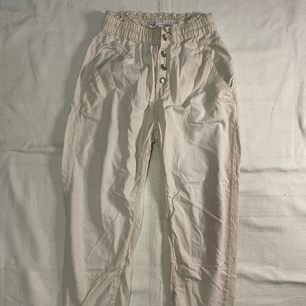 Zara Cream Ankle Pants